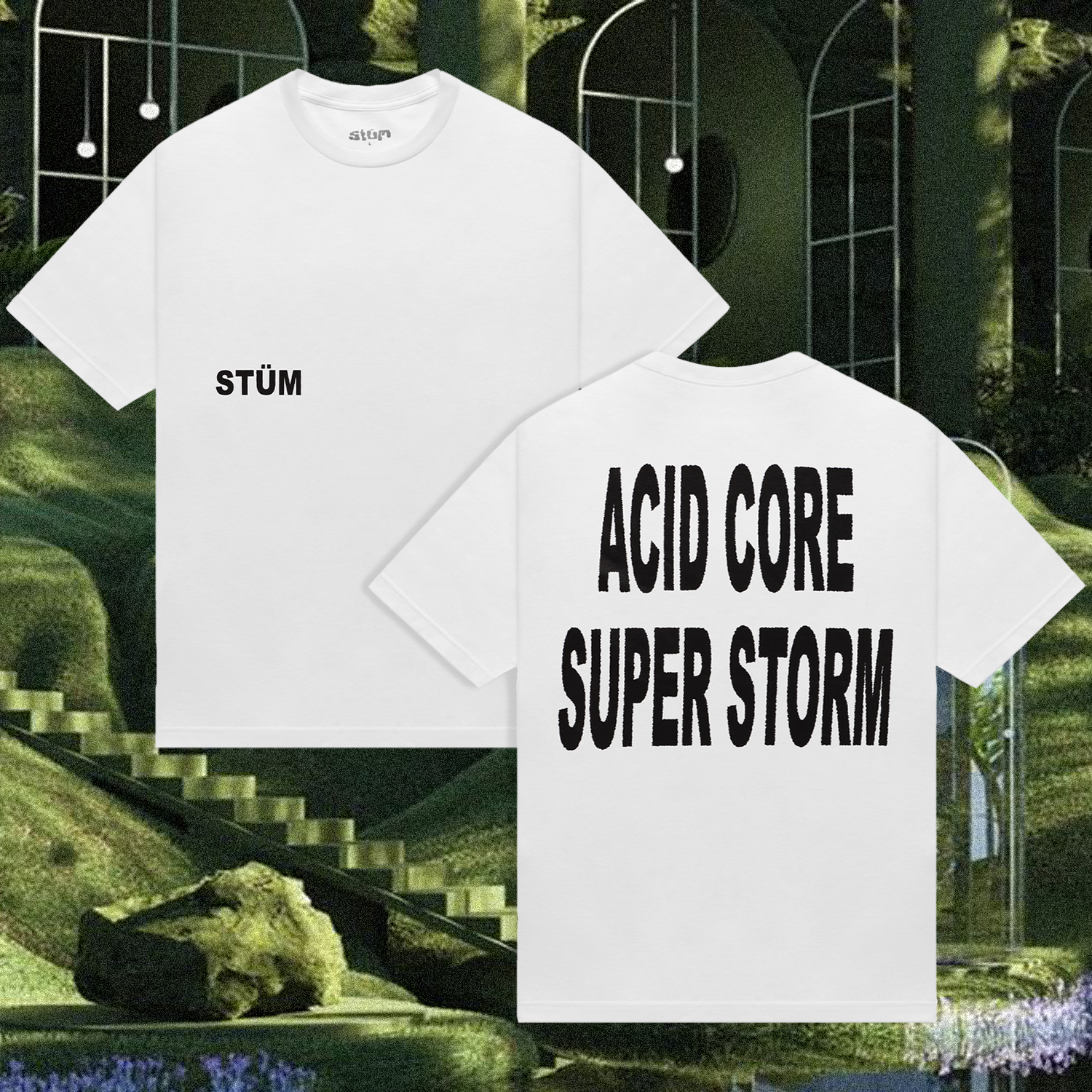Acid Core Tee - White - STÜM Productions