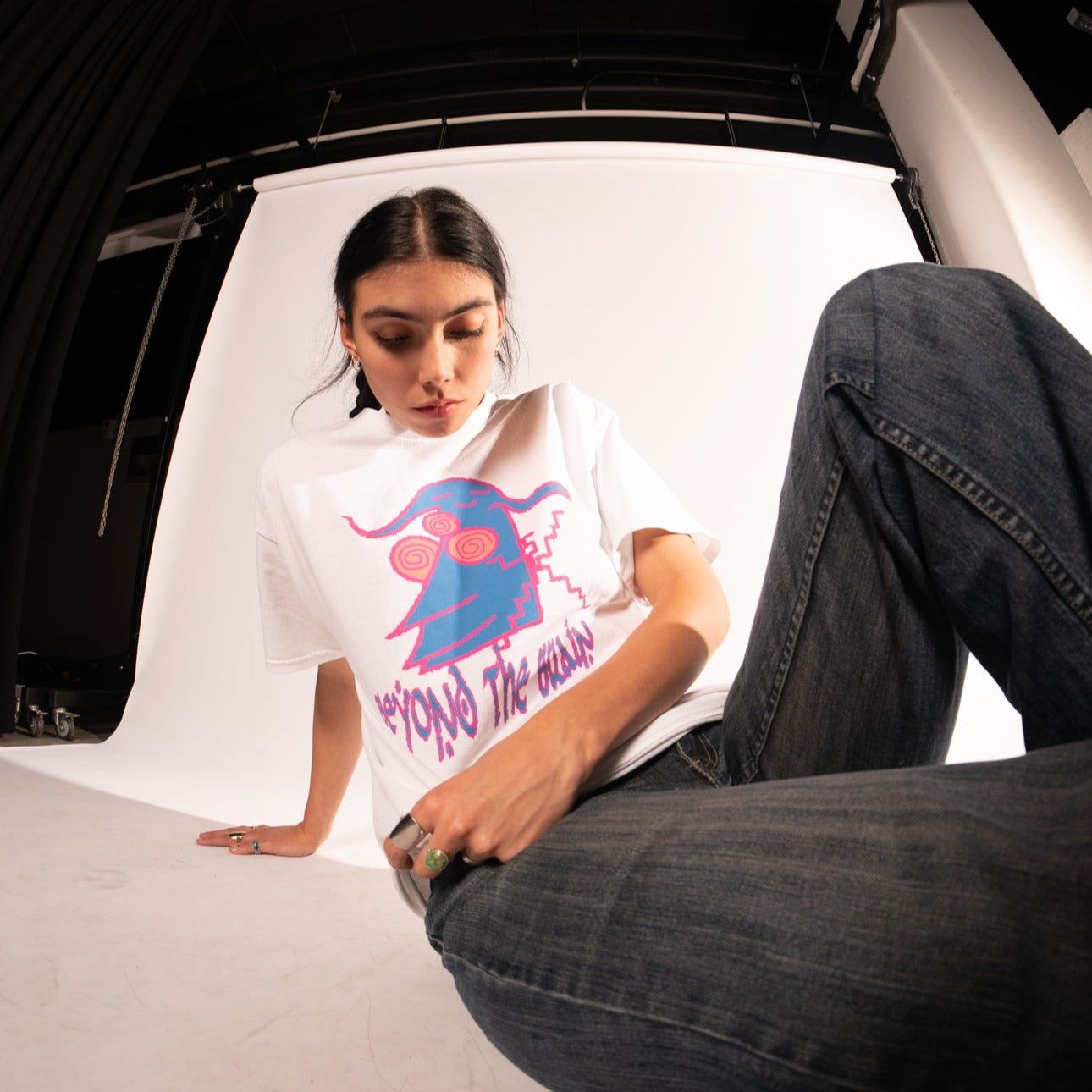 Beyond The Brain Tee - White - STÜM Productions