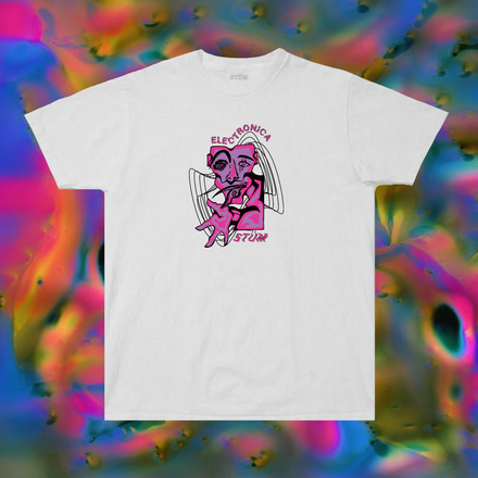 Electronica Alien Tee – White - STÜM Productions