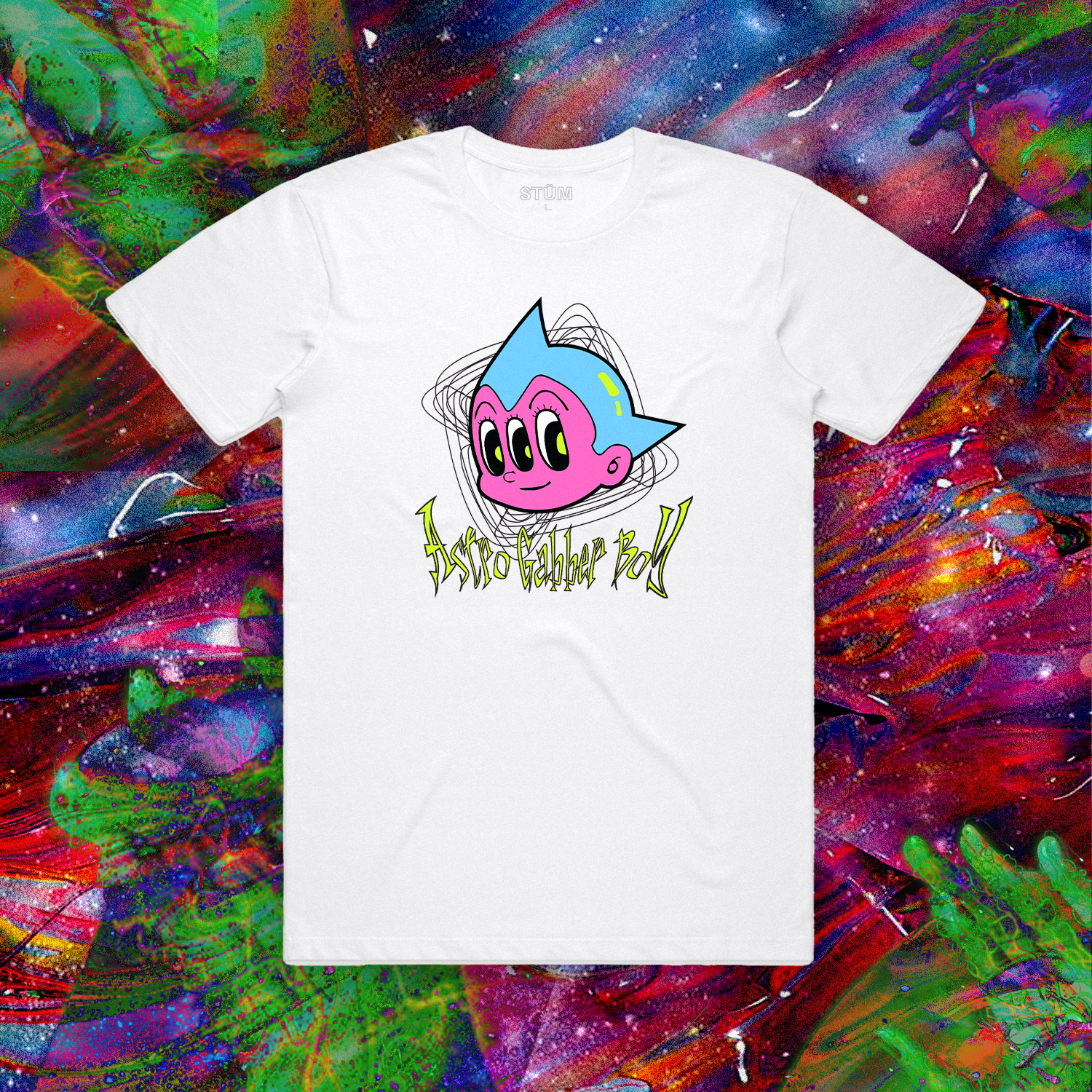 Gabber Boy Tee - White - STÜM Productions
