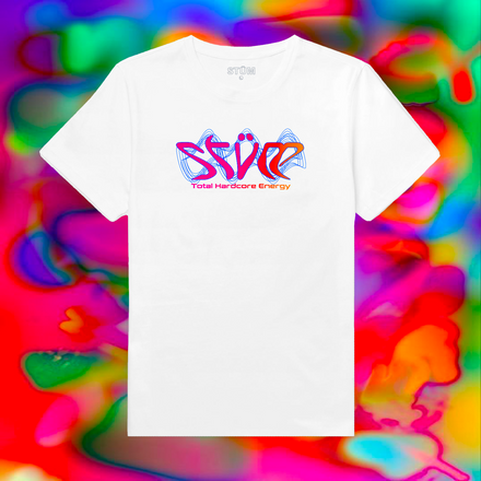 Hardcore Energy Tee - White - STÜM Productions
