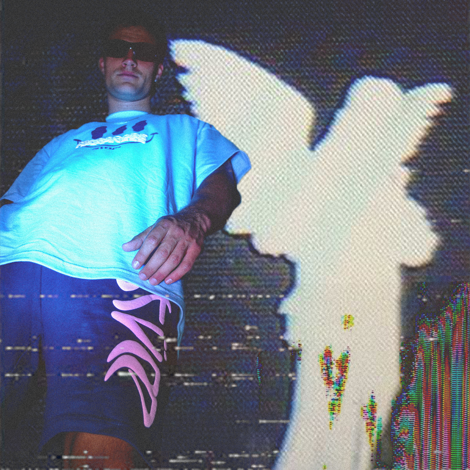 Hardcore Happiness Tee – Pale Blue - STÜM Productions