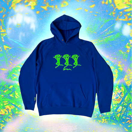 KEEP ON MOVIN! Hoodie - Royale Blue - STÜM Productions