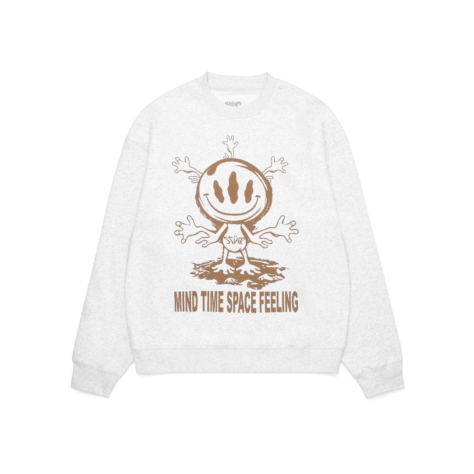 Mind Crew Neck Jumper - Snow - STÜM Productions