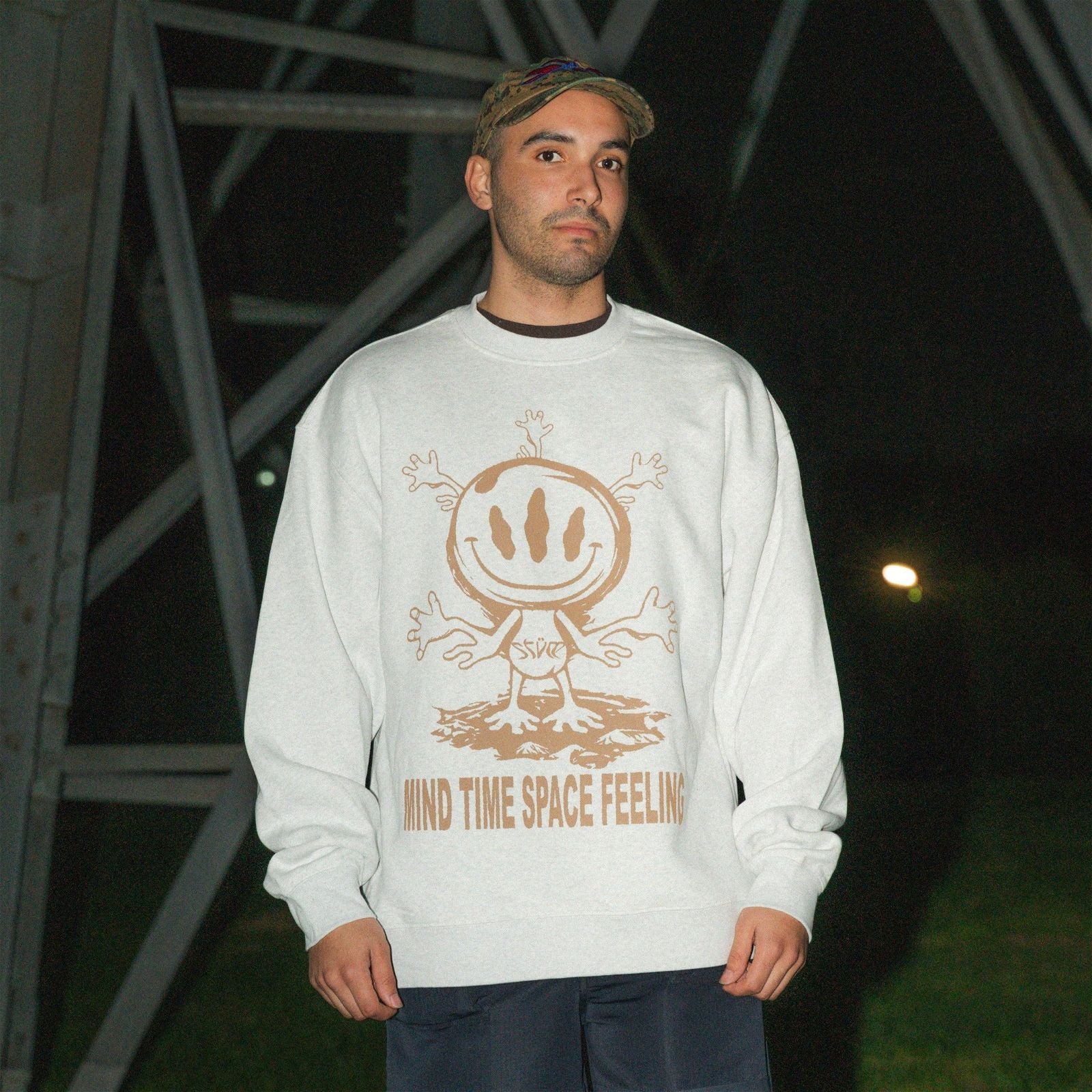 Mind Crew Neck Jumper - Snow - STÜM Productions