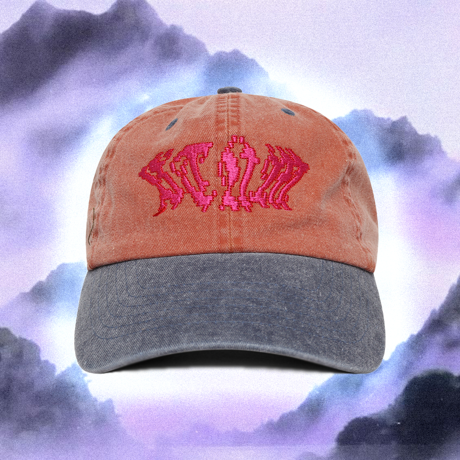 Two Tone Galaxy Hunter Cap - Orange/Navy - STÜM Productions