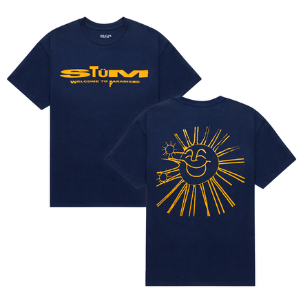 Paradise Tee - Navy Blue - STÜM Productions