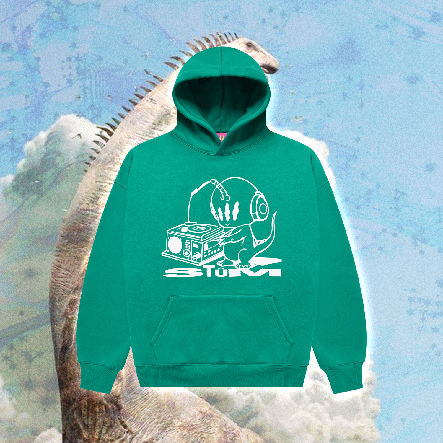Premium Dino Hood - Emerald - STÜM Productions