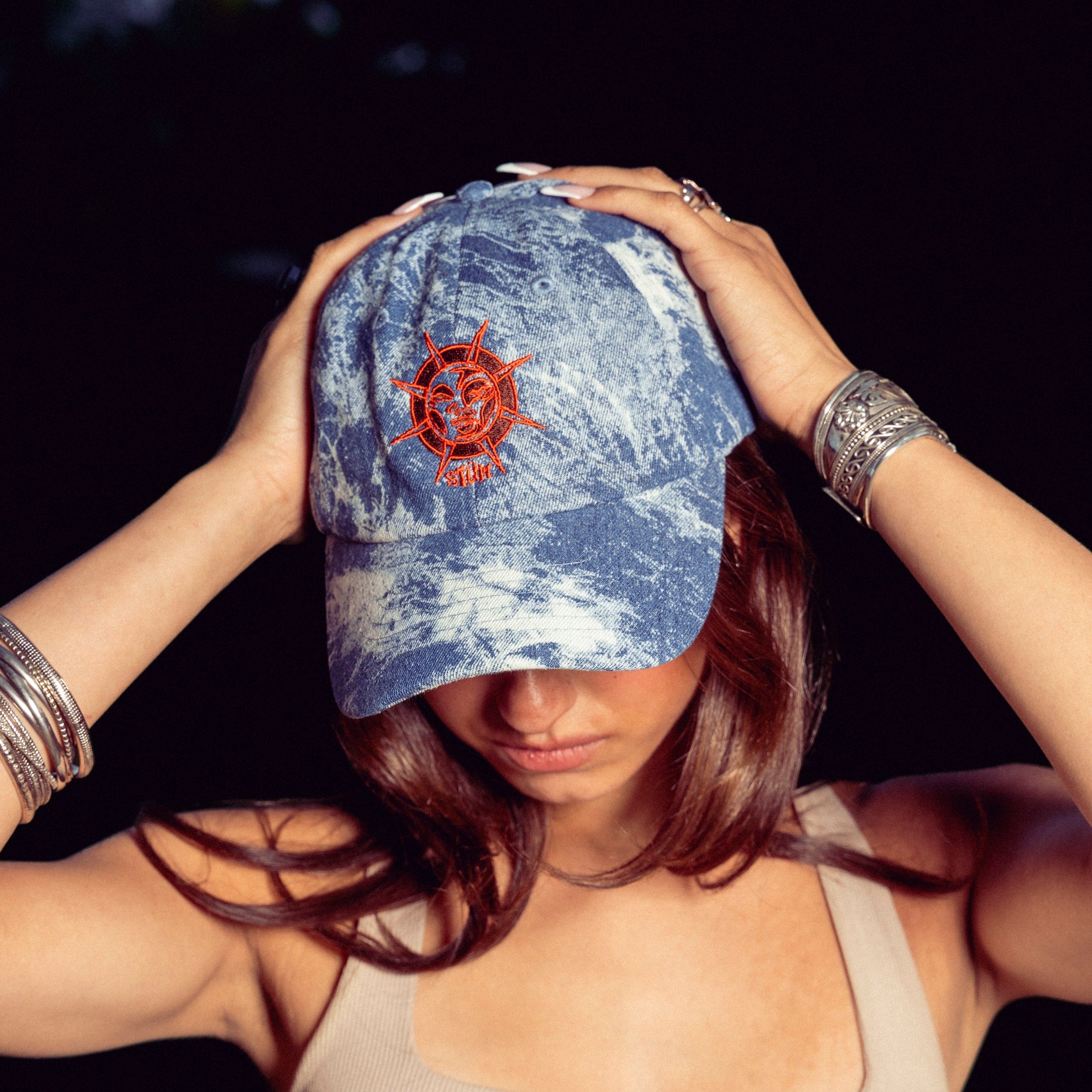 Striking Sun Cap - Blue Cloud