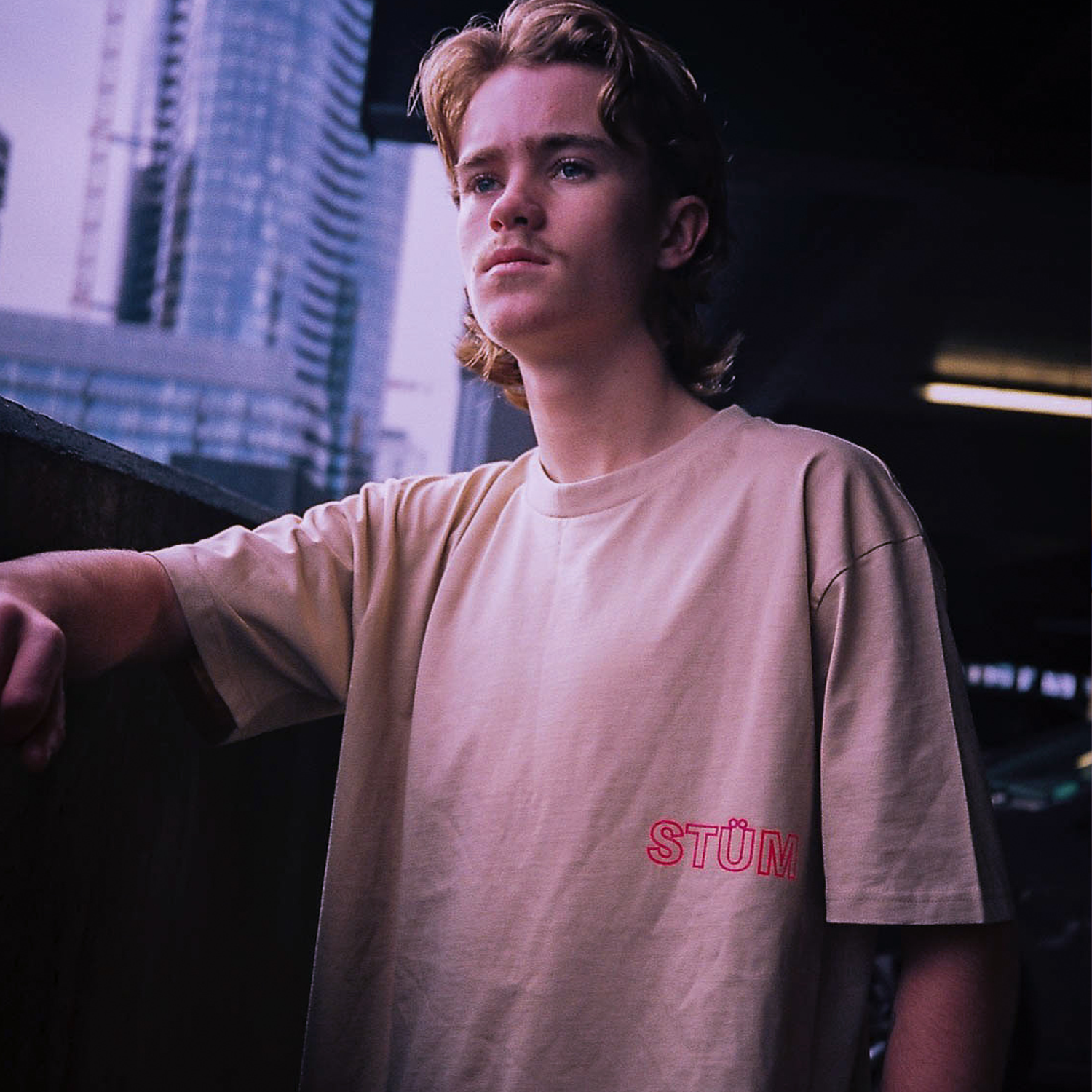 STÜM Classic Logo Tee – Sand - STÜM Productions