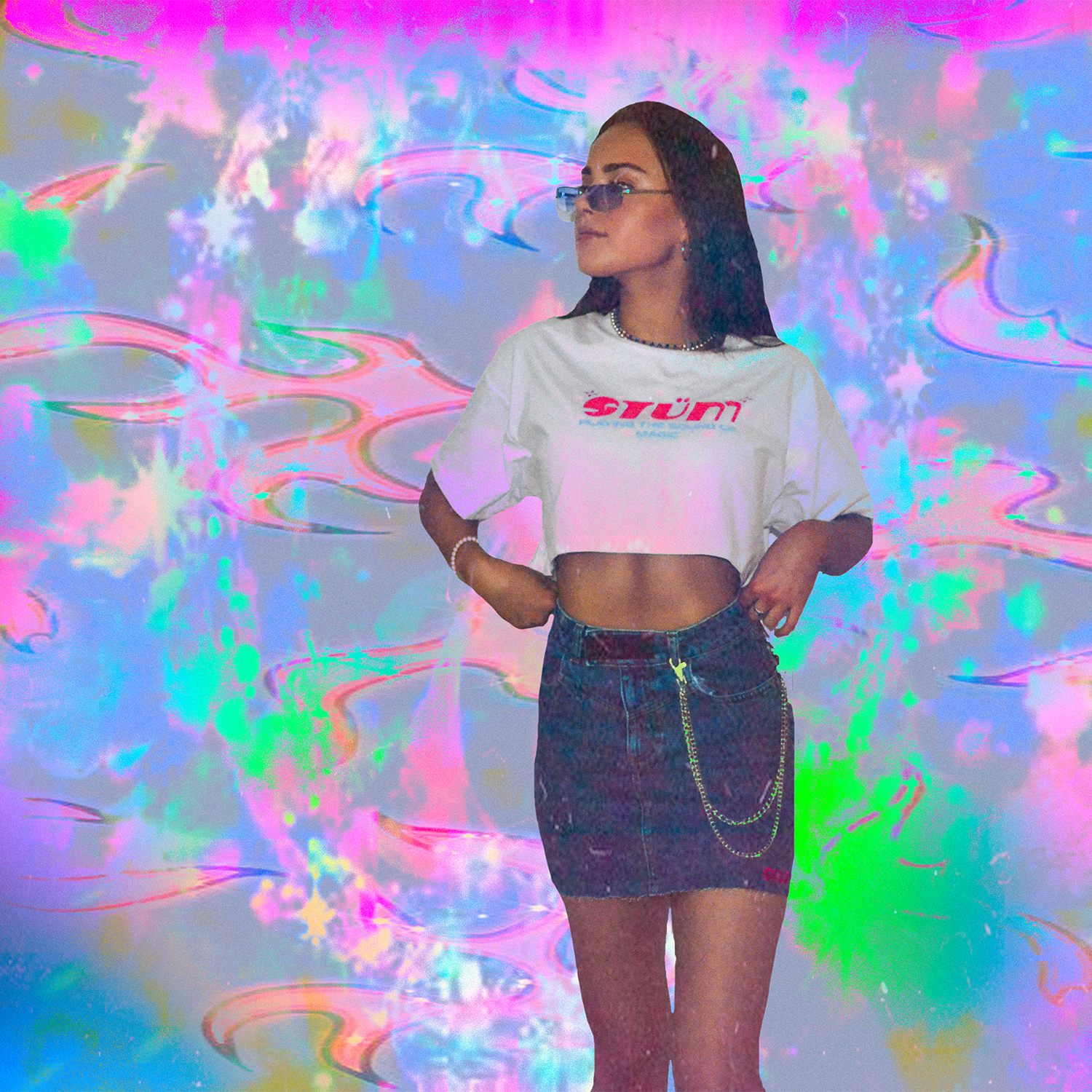 Sound of Magic Crop Tee – White - STÜM Productions