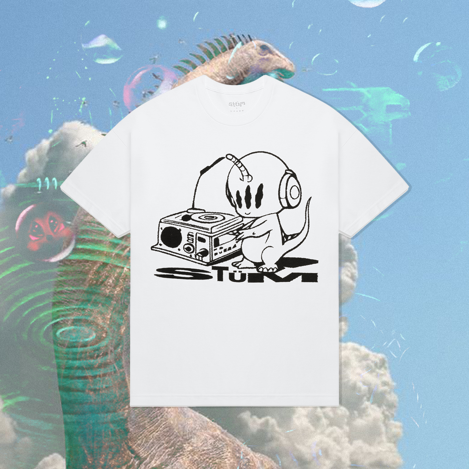 Dino Tee - White - STÜM Productions