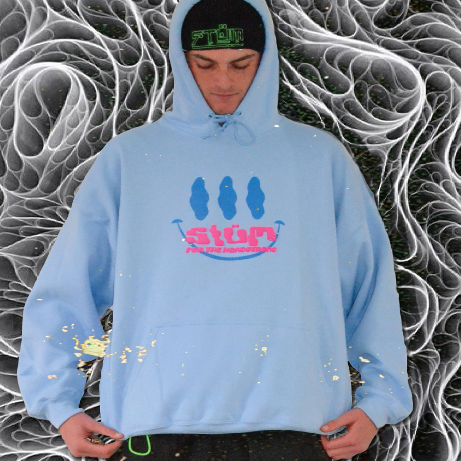 Headstrong Mega Puff Hoodie - Baby Blue - STÜM Productions