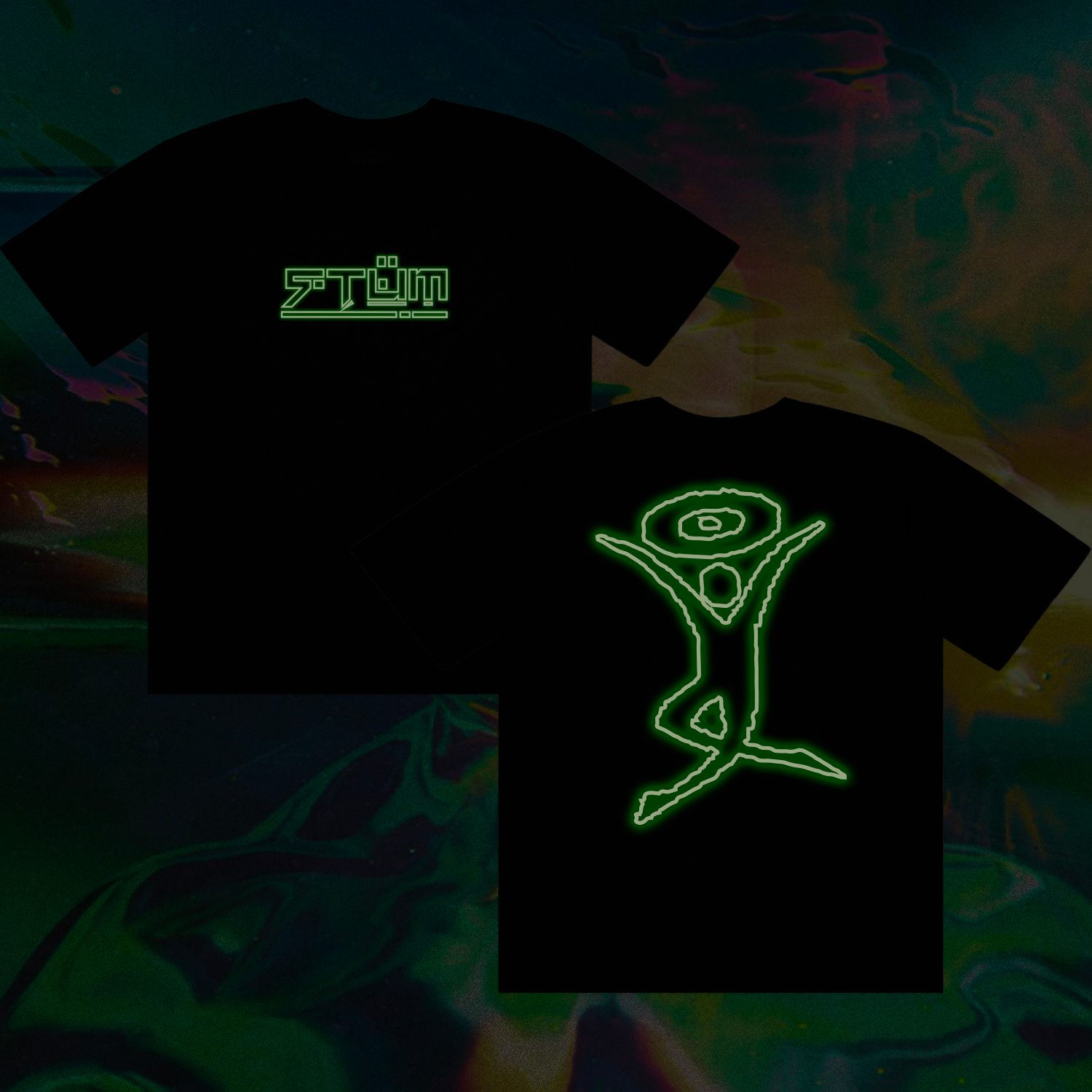 STÜMTRIX Glow Tee - Black - STÜM Productions