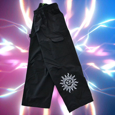 Shady Sun Premium Embroidered Crop Spray Pants - STÜM Productions