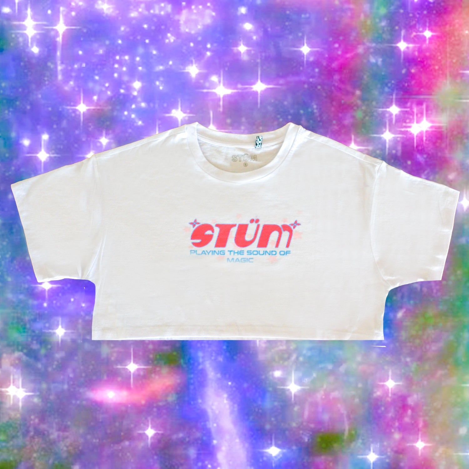 Sound of Magic Crop Tee – White - STÜM Productions